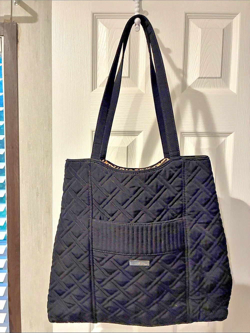 Vera Bradley Original Vera Tote Quilted Black & Gold
